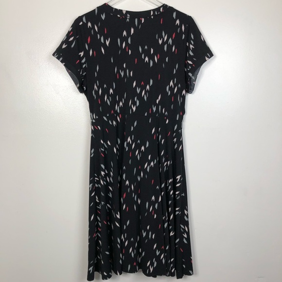 Torrid Ikat Print Tie Waist Faux Wrap Dress Sz 1 - Picture 8 of 8